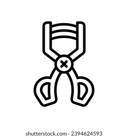 eyelash curler icon. vector line icon for your website, mobile, presentation, and logo design.