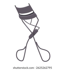 Eyelash curler standing on a white background, ready to be used for a perfect makeup