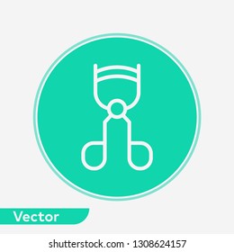 Eyelash curler vector icon sign symbol