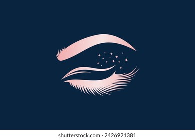eyelash element design beauty concept