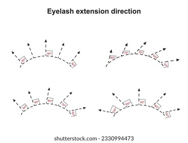 Eyelash extension directions. Eyelash extension procedure. Lash techniques 