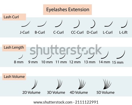 Eyelash extension guide. Infographic vector illustration. Training poster for beauty salons Foto stock © 