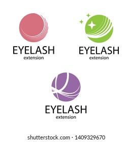 Eyelash extension logo. Color design. Vector illustration in modern style