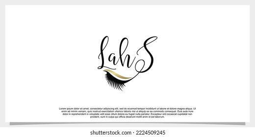 eyelash extension logo design for beauty with creative concept