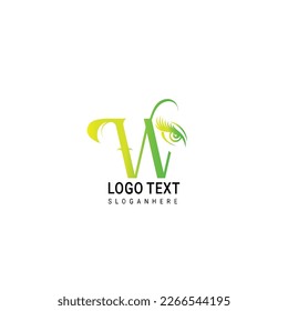 Eyelash extension logo design for beauty makeup with initial letter logo template
