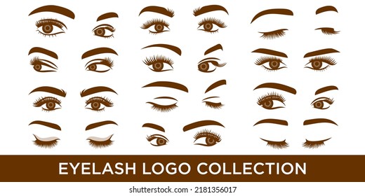 Eyelash extension logo design template