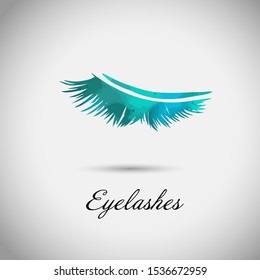 Eyelash extension logo. Vector illustration in a modern style