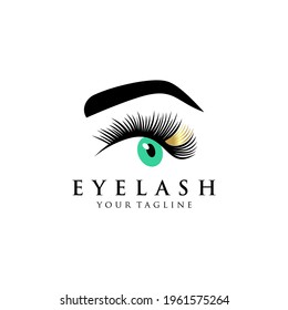 Eyelash extension logo Vector illustration