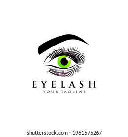Eyelash extension logo Vector illustration