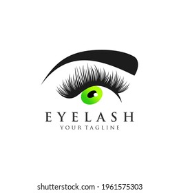 Eyelash extension logo Vector illustration