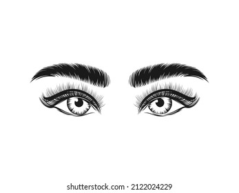 Eyelash extension logo Vector illustration
