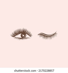 Logo de la extensión Eyelash Ilustración del vector