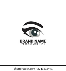 Eyelash extension logo Vector illustration