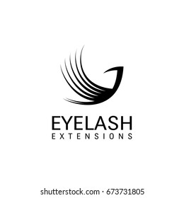 Eyelash extension logo. Vector illustration in a modern style