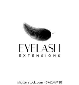 Eyelash extension logo. Vector illustration in a modern style