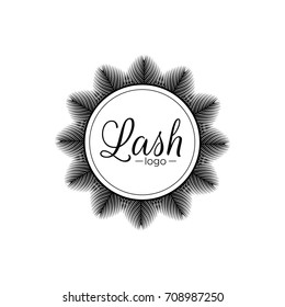 Eyelash extension logo. Vector illustration in a modern style