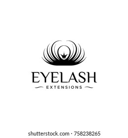 Eyelash extension logo. Vector illustration in a modern style