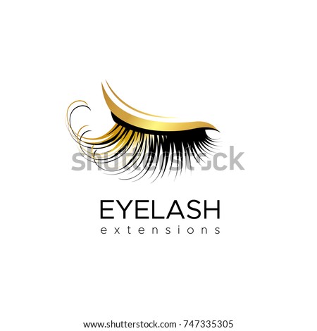 Eyelash extension logo. Vector illustration in a modern style