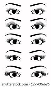 Eyelash extension shapes