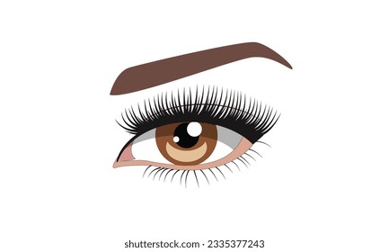 Eyelash extension types, realistic eyes and eyelashes, high detail