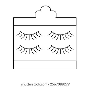 eyelash extensions icon, sign, symbol in a pack vector 