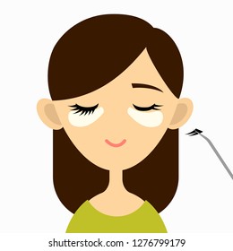 eyelash extensions illustration