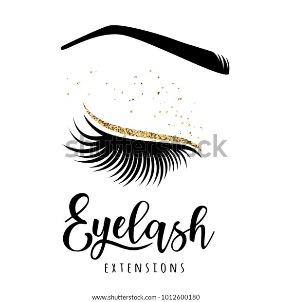 Eyelash Extensions Logo Vector Illustration Lashes Stock Vector ...