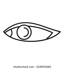 Eyelash eye icon outline vector. Sight view. Look vision