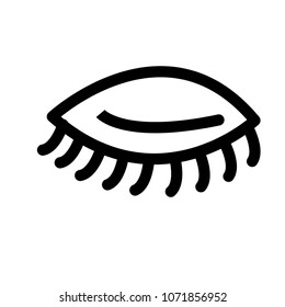 eyelash eyelid close icon vector template