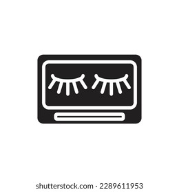 Eyelash Filled Icon Vector Illustration 