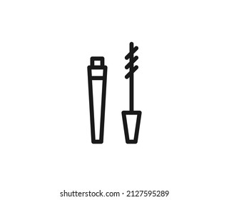 Eyelash flat icon. Single high quality outline symbol for web design or mobile app.  Makeup thin line signs for design logo, visit card, etc. Outline pictogram EPS10