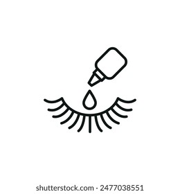 Eyelash Glue Extension Icon. Simple eyelash glue icon for social media, app, and web design. Vector illustration