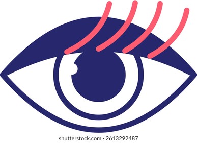 Eyelash Icon Fill Vector Illustration