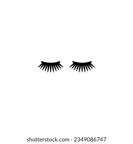 Eyelash-Symbol, flache Vektorgrafik