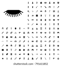 Eyelash icon illustration isolated vector sign symbol. editable barber icons vector set.