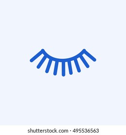 eyelash icon, isolated, white background