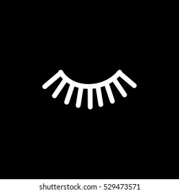 eyelash icon, isolated, white background