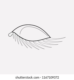 Eyelash icon line element. Vector illustration of eyelash icon line isolated on clean background for your web mobile app logo design.