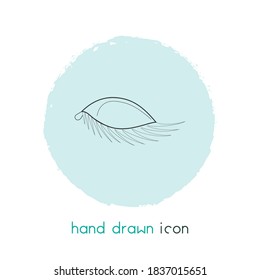 Elemento de línea de icono Eyelash. Ilustración vectorial de la línea de iconos de eyelash aislada en fondo limpio para el diseño del logotipo de la aplicación móvil web.
