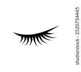 Eyelash icon logo design template isolated illustration