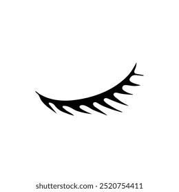 Eyelash icon logo design template isolated illustration