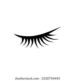 Eyelash icon logo design template isolated illustration