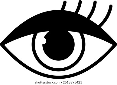 Eyelash Icon Mixed Vector Illustration