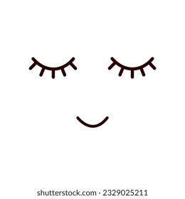 Eyelash icon on white background.