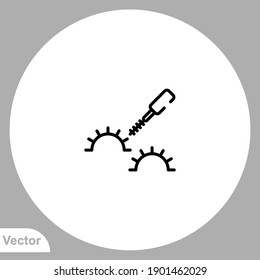 Eyelash icon sign vector,Symbol, logo illustration for web and mobile