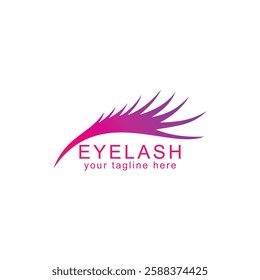 eyelash logo design for business with creative illustration