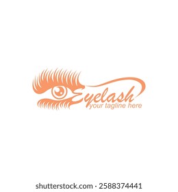 eyelash logo design for lashes beauty salon with creative illustration