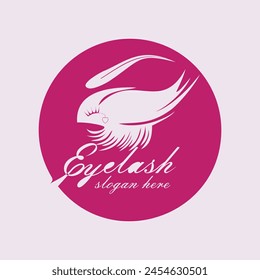 Eyelash logo design simple concept Premium Vector