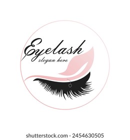 Eyelash logo design simple concept Premium Vector