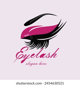 Eyelash logo design simple concept Premium Vector